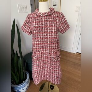Tweed Jackie Dress, Tuckernut, size small, red